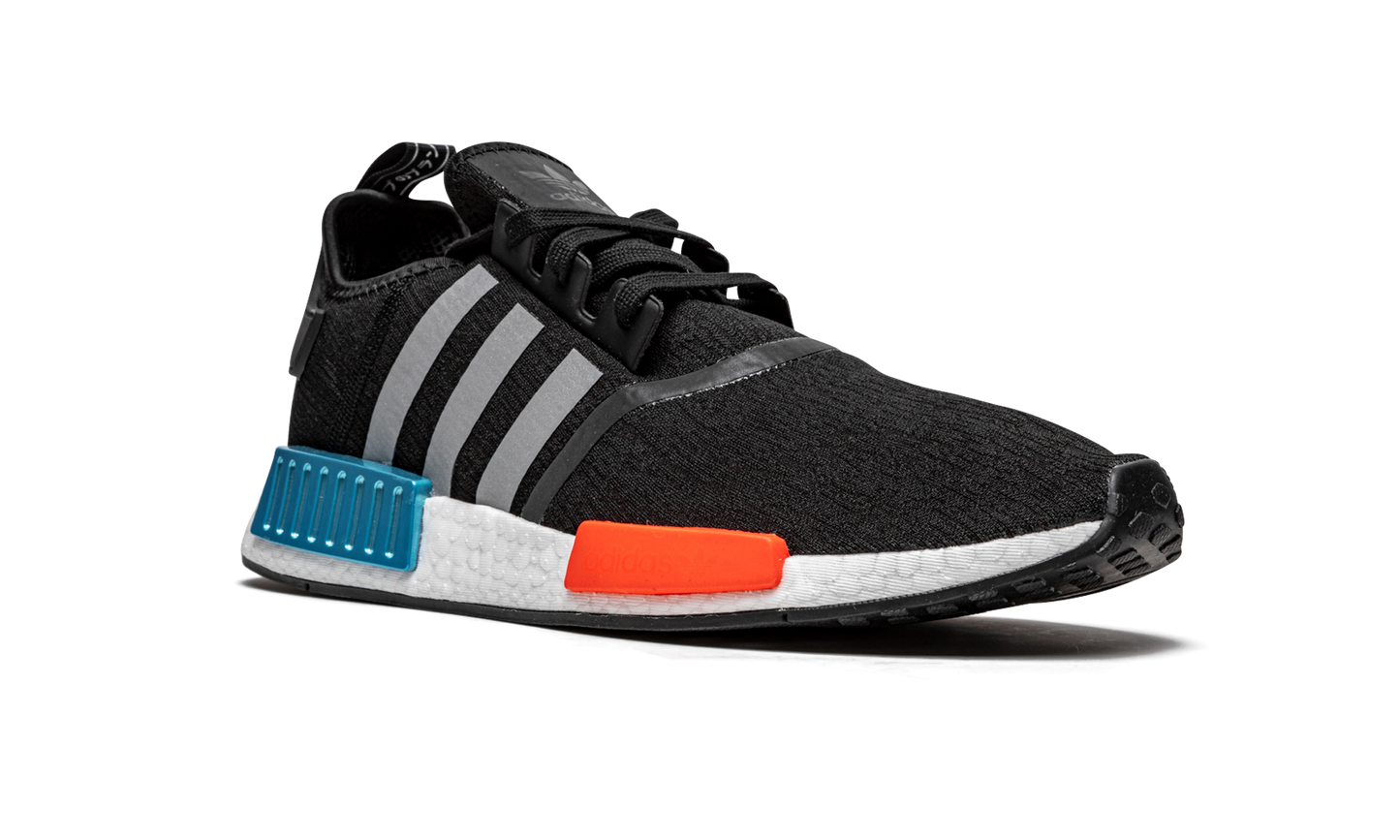 NMD_R1 "Black / Silver / Solar Red" FY5727