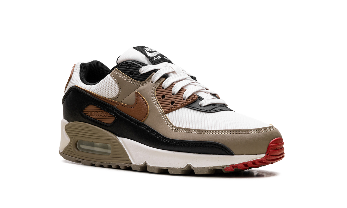 Air Max 90 WMNS "Phantom Black Fire Red Light British Tan" DH8010 005