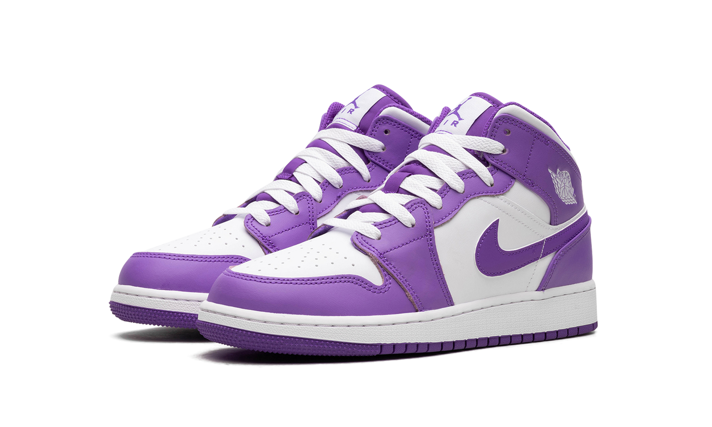 AIR JORDAN 1 MID GS "White / Purple Venom" DQ8423 511
