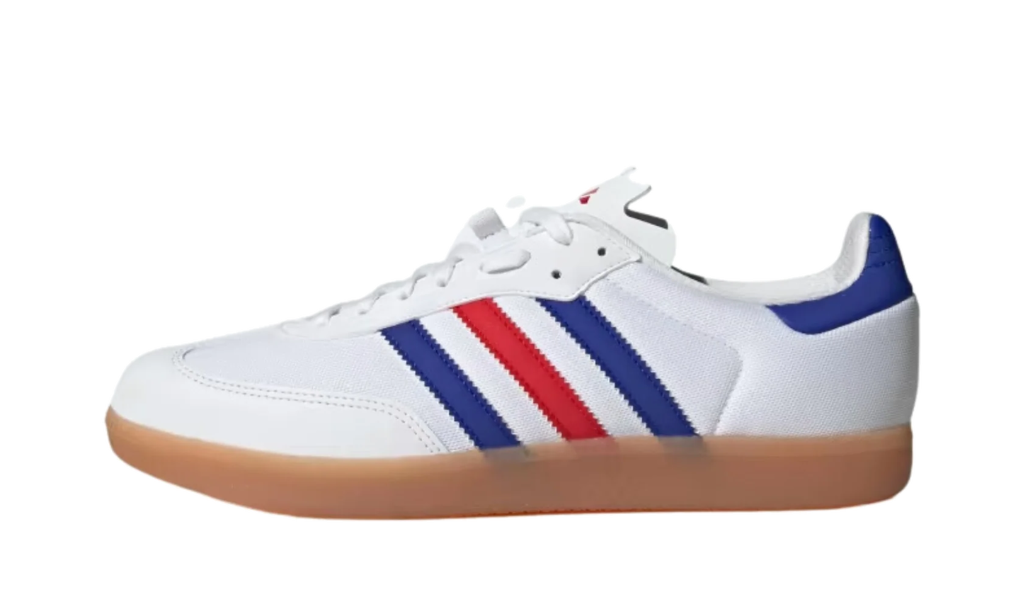 Adidas Velosamba Made With Nature Mens "Made With Nature Cloud White Lucid Blue Better Scarlet" IE7022