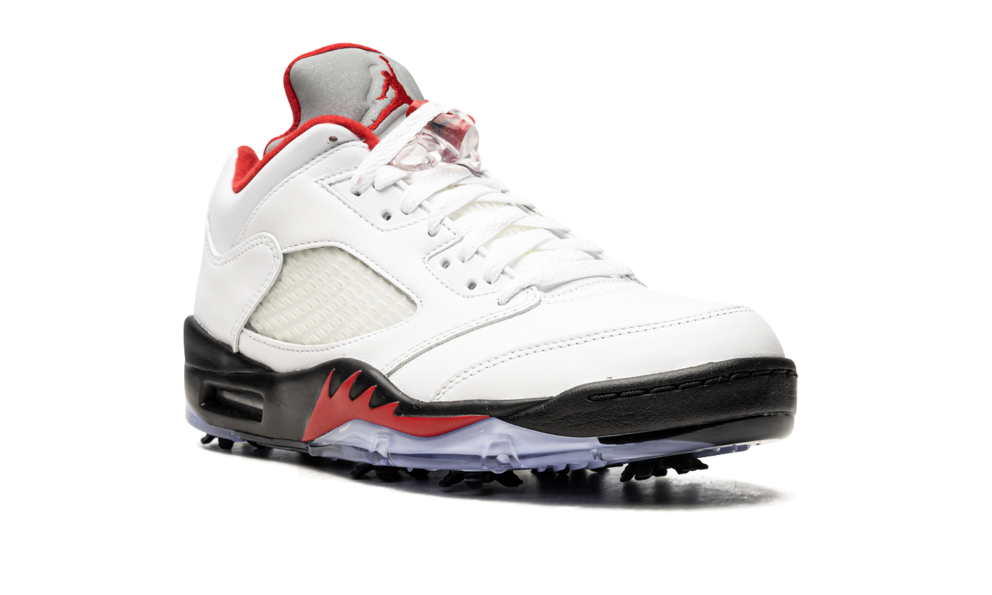 Air Jordan 5 Low Golf "Fire Red - Silver Tongue" CU4523 100