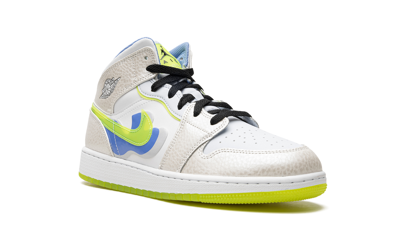 Air Jordan 1 Mid SE GS "Warped Swoosh'" DV1314 017