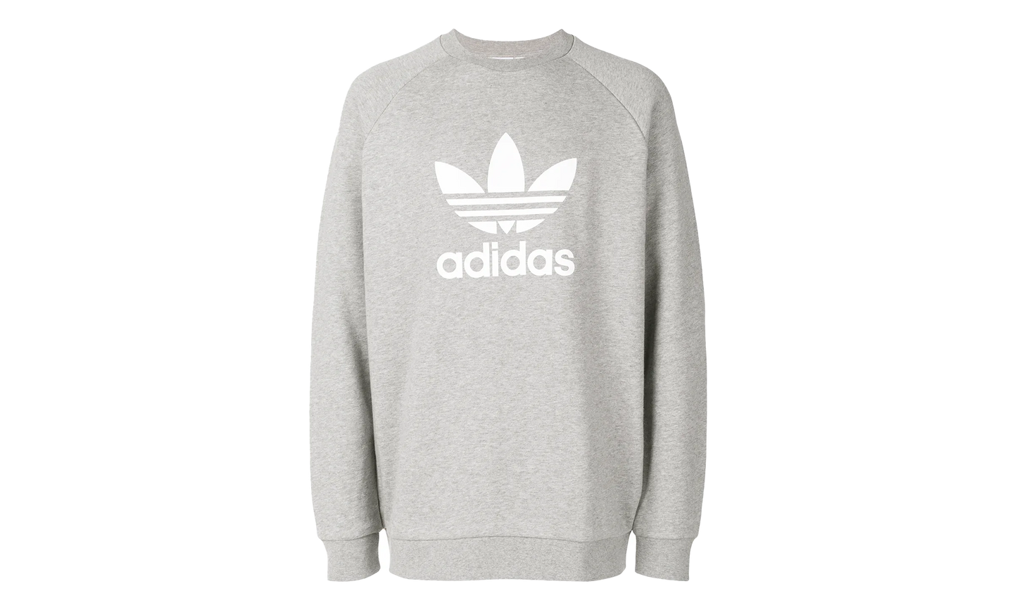 Originals Trefoil Warm-Up Crew Sweatshirt "Medium Grey Heather" CY4573