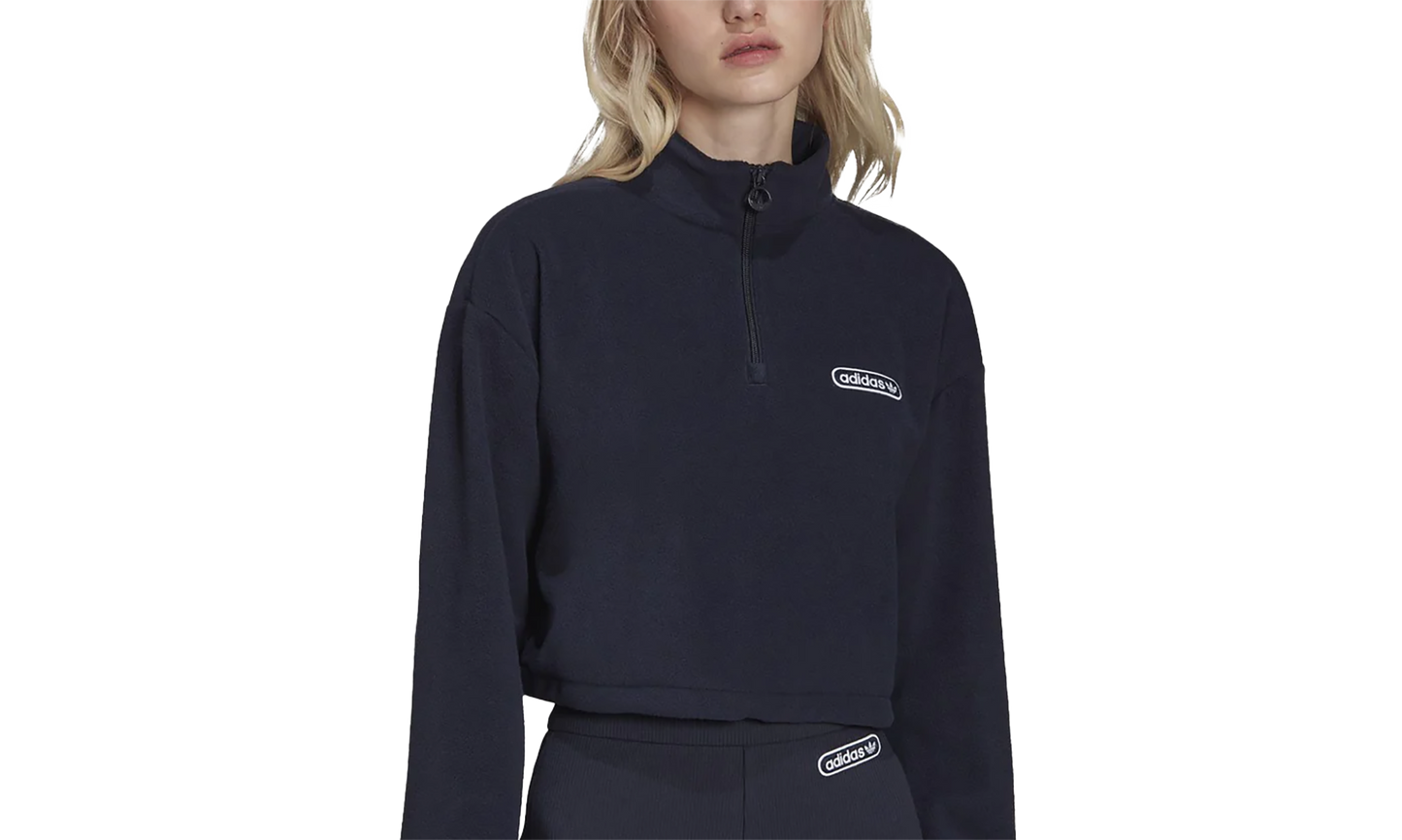 Retro Luxury 1/4 Zip Cropped Sweater "Legend Ink" HL0052