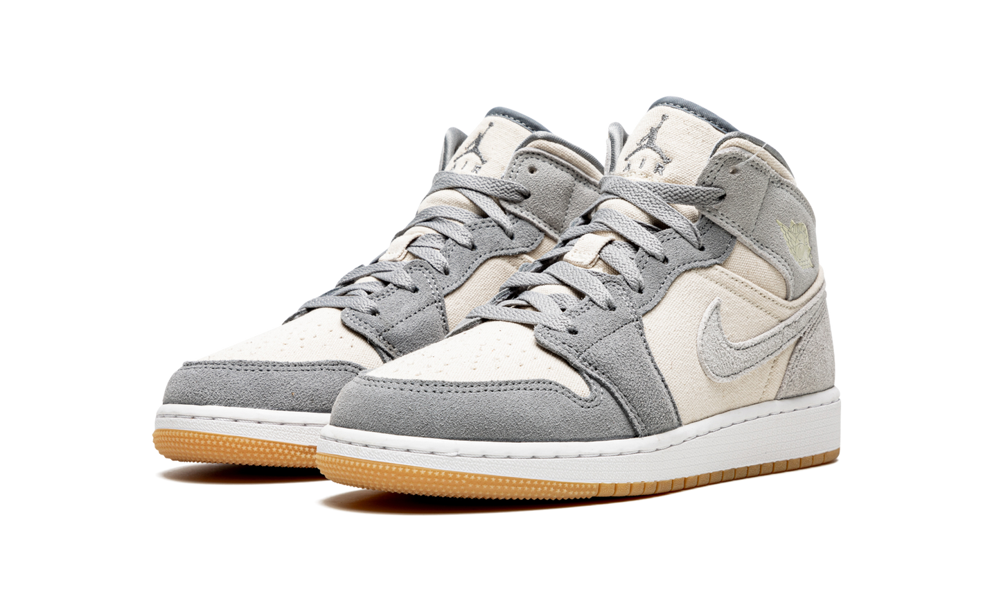 Air Jordan 1 Mid SE GS "Coconut Milk / Particle Grey" DN4346 100