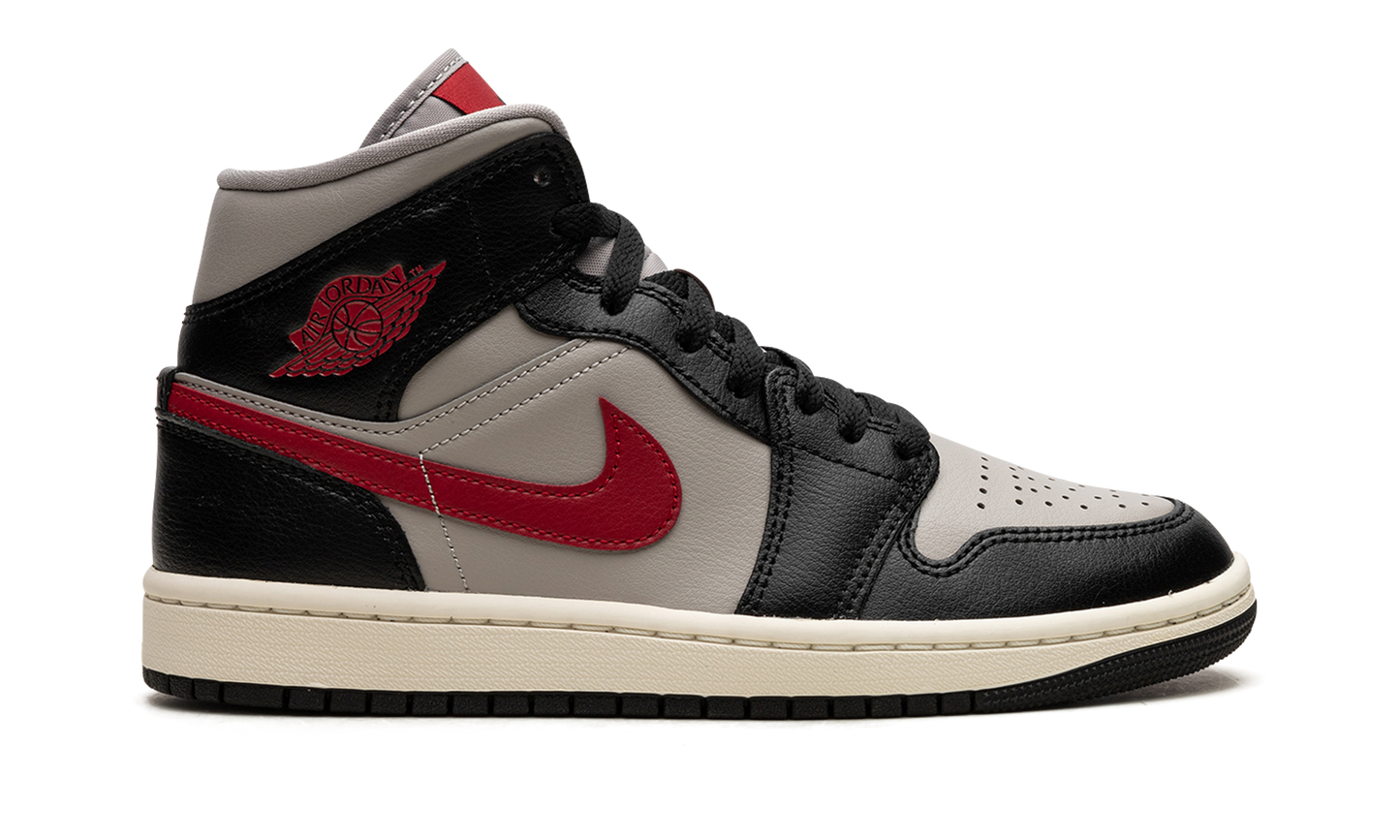 AIR JORDAN 1 MID WMNS "Black / Gym Red / College Grey" BQ6472 060