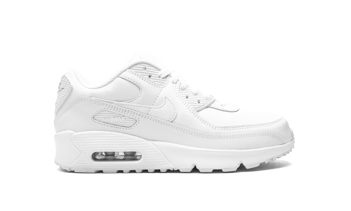 Air Max 90 Leather GS Triple "Triple White" CD6864 100