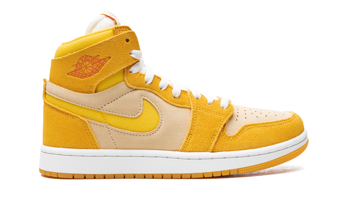Air Jordan 1 Zoom Air CMFT 2 WMNS "Yellow Ochre/Tour Yellow-Pale Vanilla-Safety" FJ5743 700