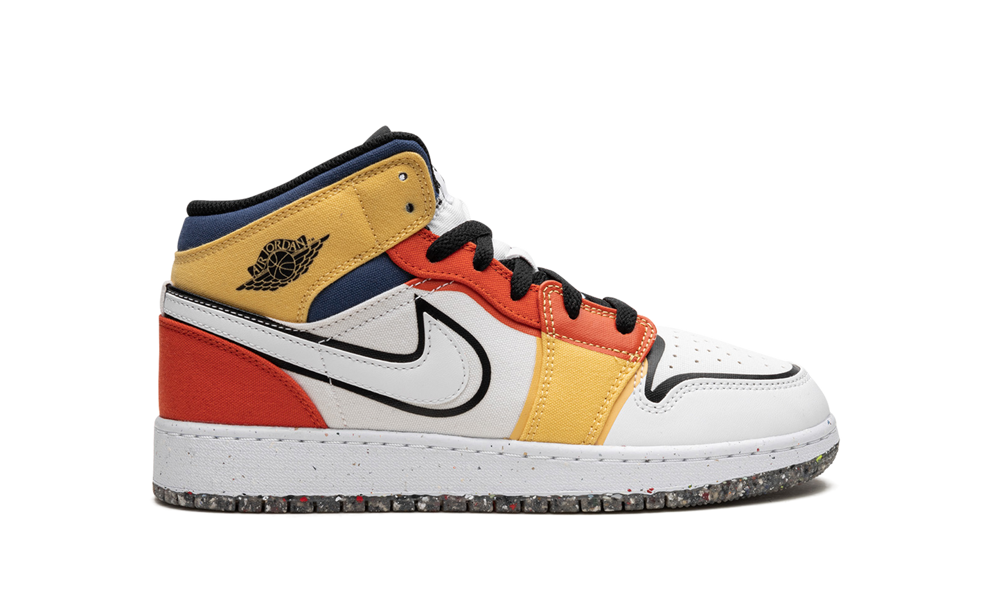 Air Jordan 1 Mid SE GS "Multi-Color Canvas" DV1316 100