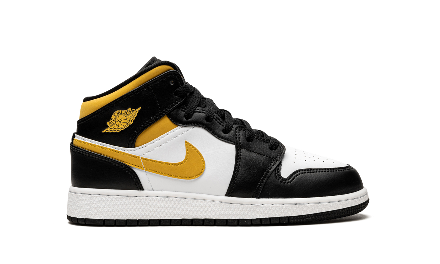 Air Jordan 1 Mid GS "Pollen / Black / White" 554725 177