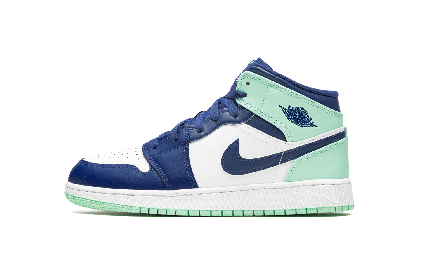 Air Jordan 1 Mid GS "Blue Mint" 554725 413