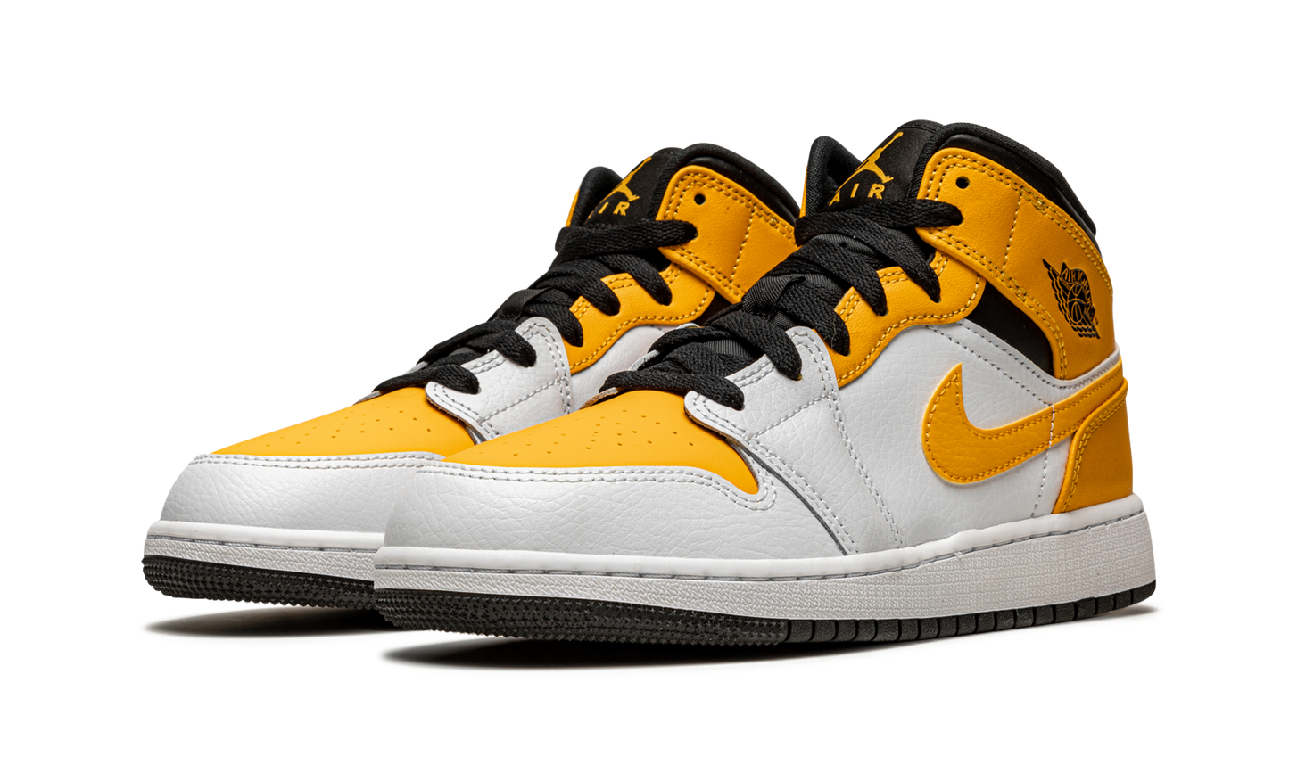 Jordan 1 Mid GS "White / University Gold" 554725 170