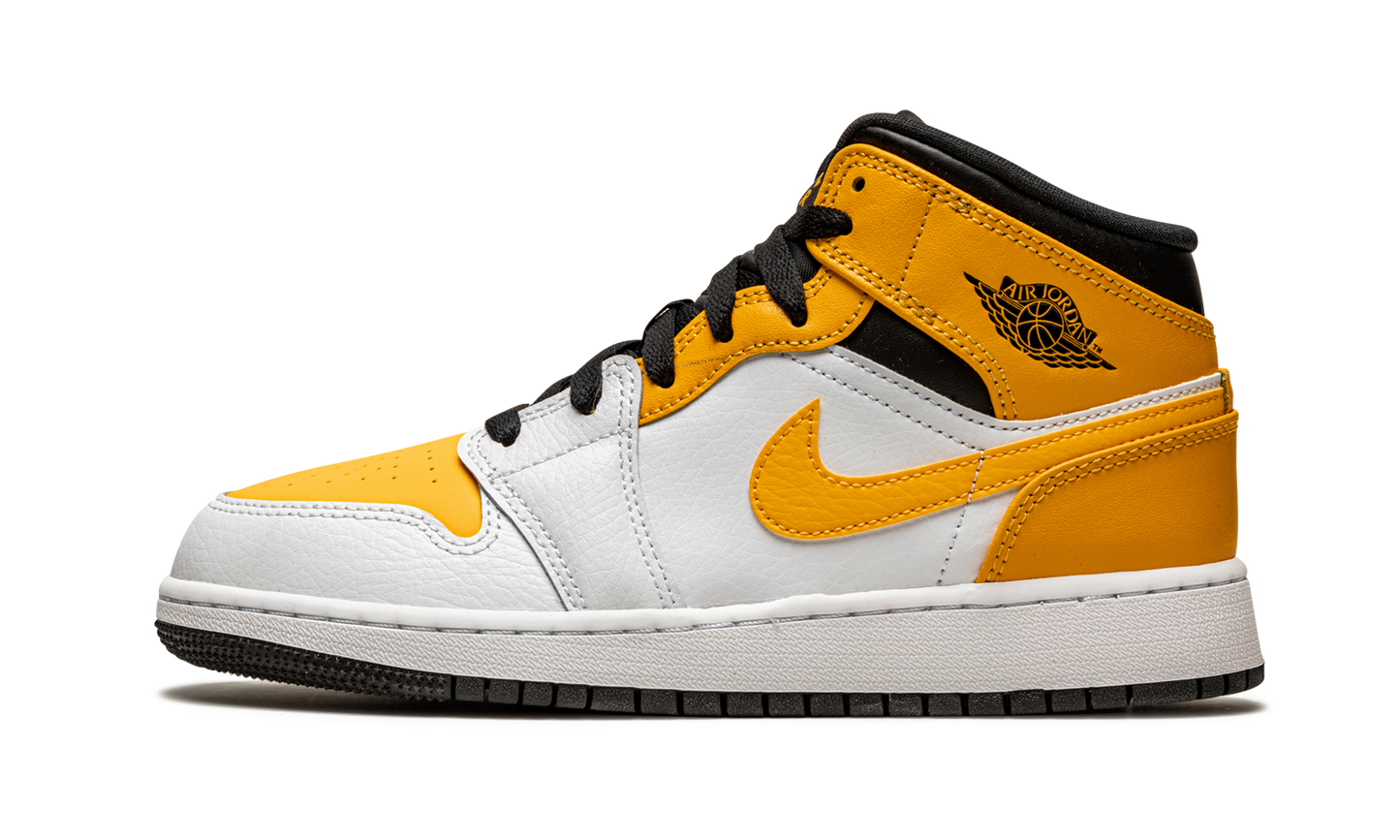 Jordan 1 Mid GS "White / University Gold" 554725 170