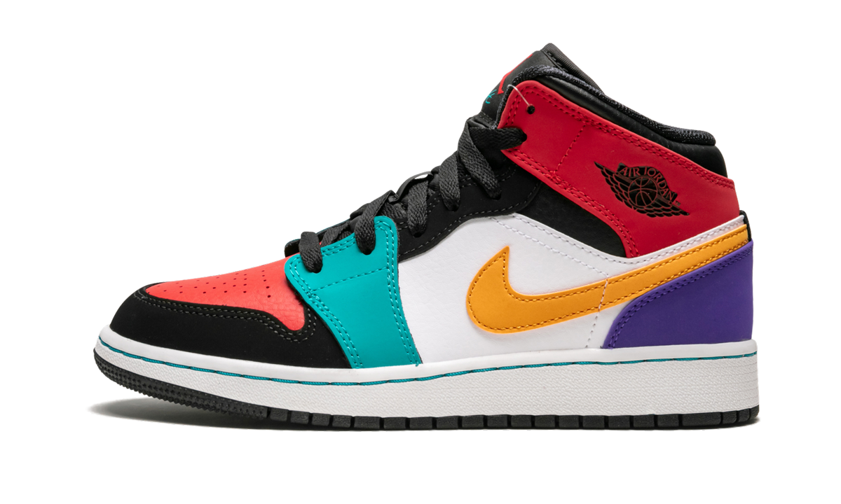 Air Jordan 1 Mid GS "Multicolor" 554725 125