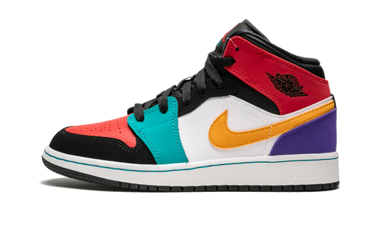 Air Jordan 1 Mid GS "Multicolor" 554725 125