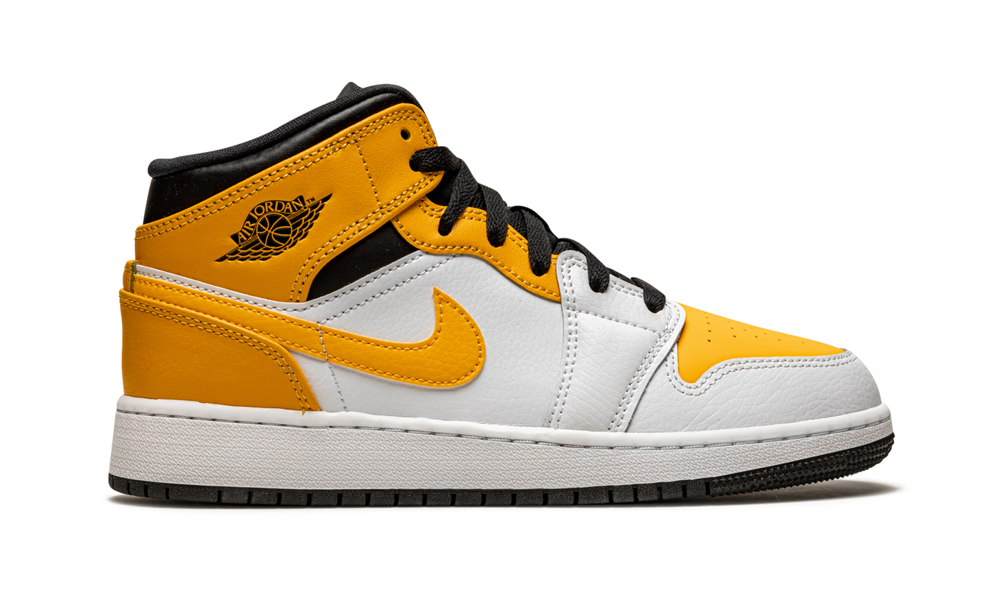 Jordan 1 Mid GS "White / University Gold" 554725 170