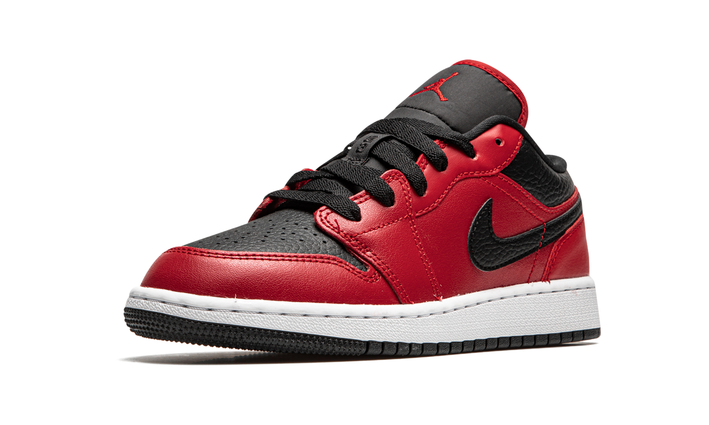 Air Jordan 1 Low GS "Black Pebbled" 553560 605