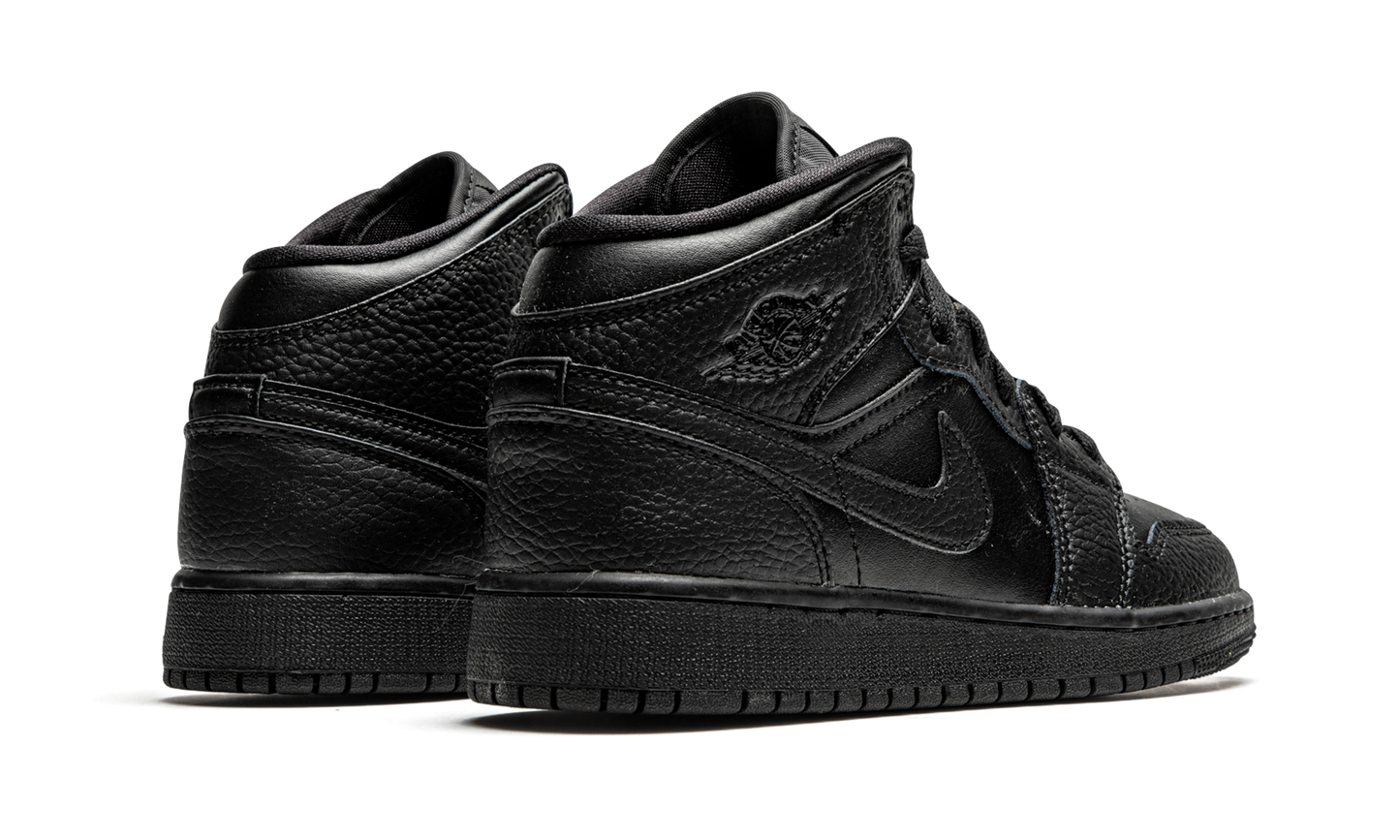 Air Jordan 1 Mid GS "Triple Black" 554725 091