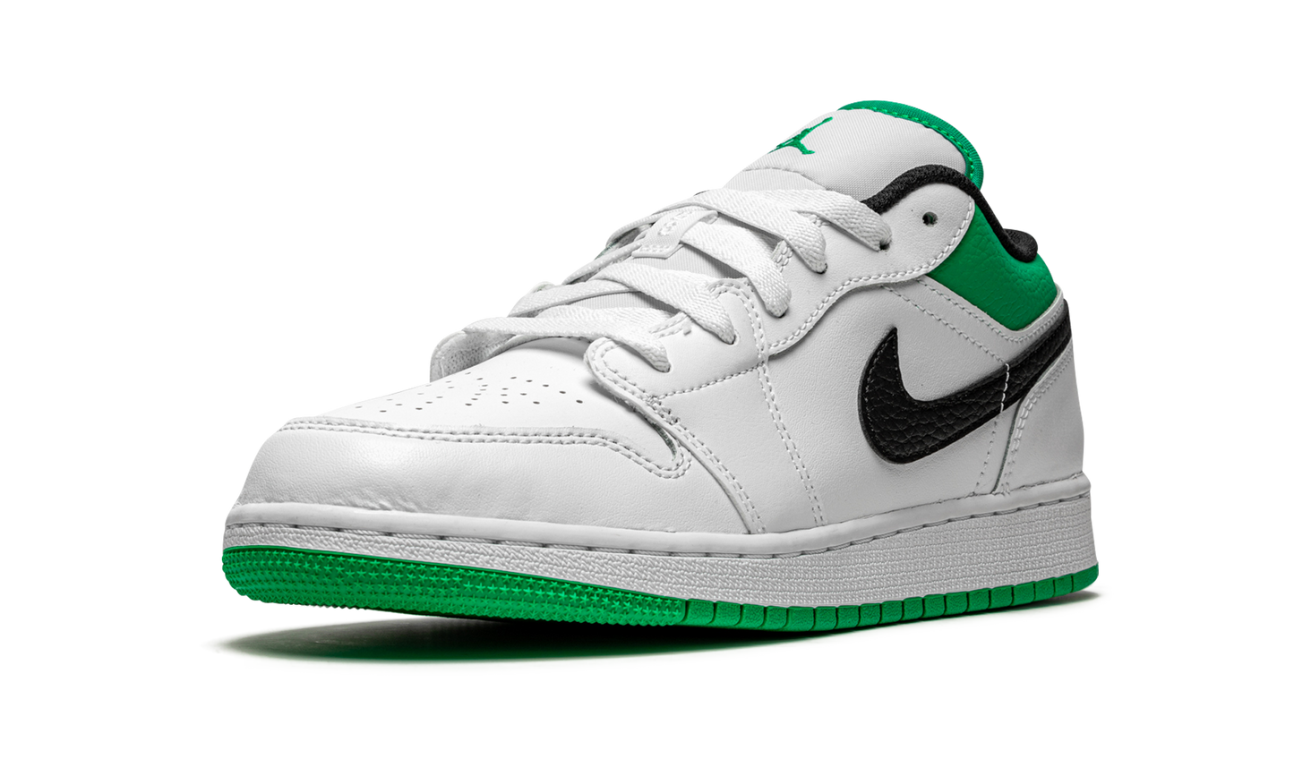 Air Jordan 1 Low GS "White / Stadium Green" 553560 129