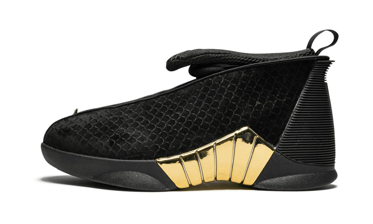 Air Jordan 15 Retro DB GS "BLACK WHITE - METALLIC GOLD"