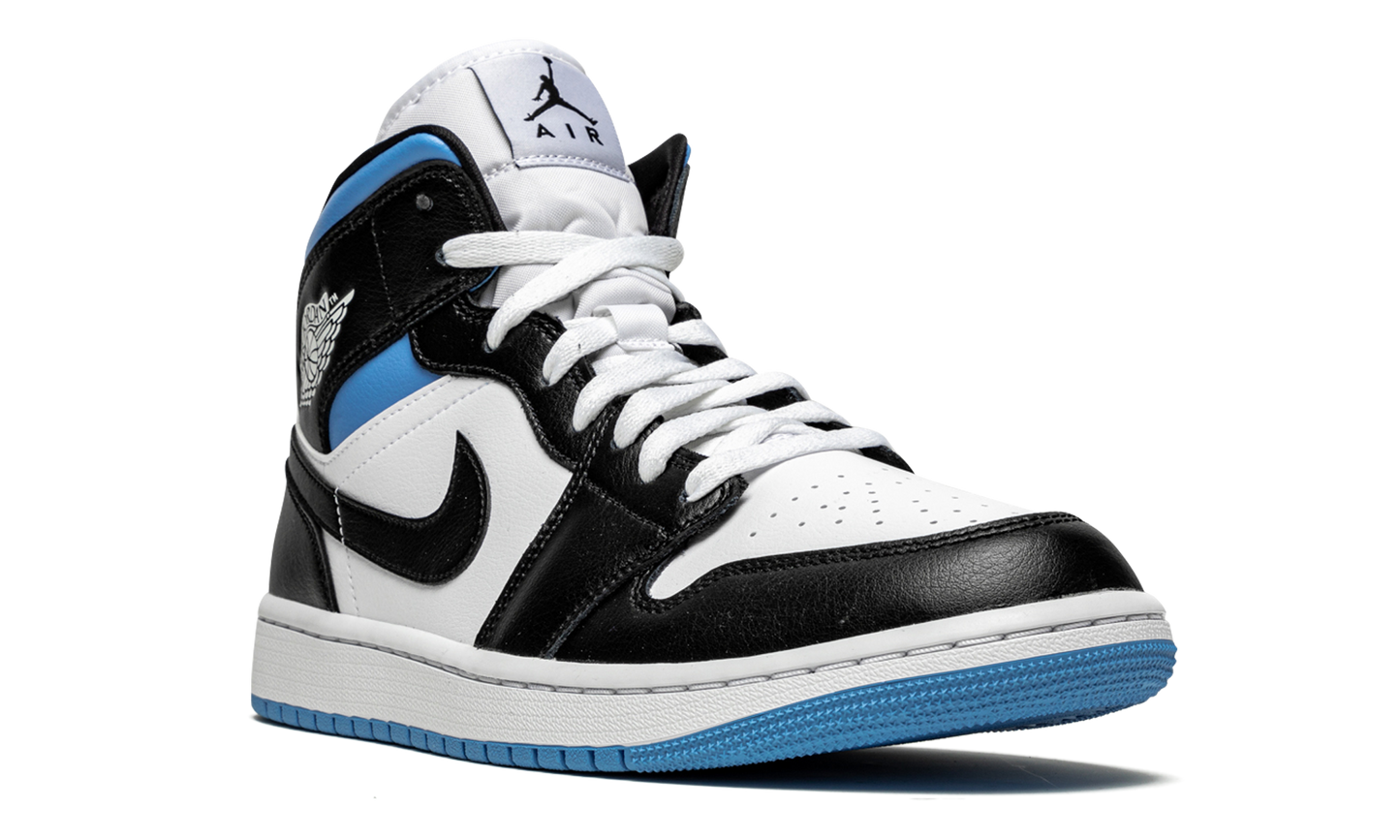 AIR JORDAN 1 MID WMNS "Black / White / University Blue" BQ6472 102