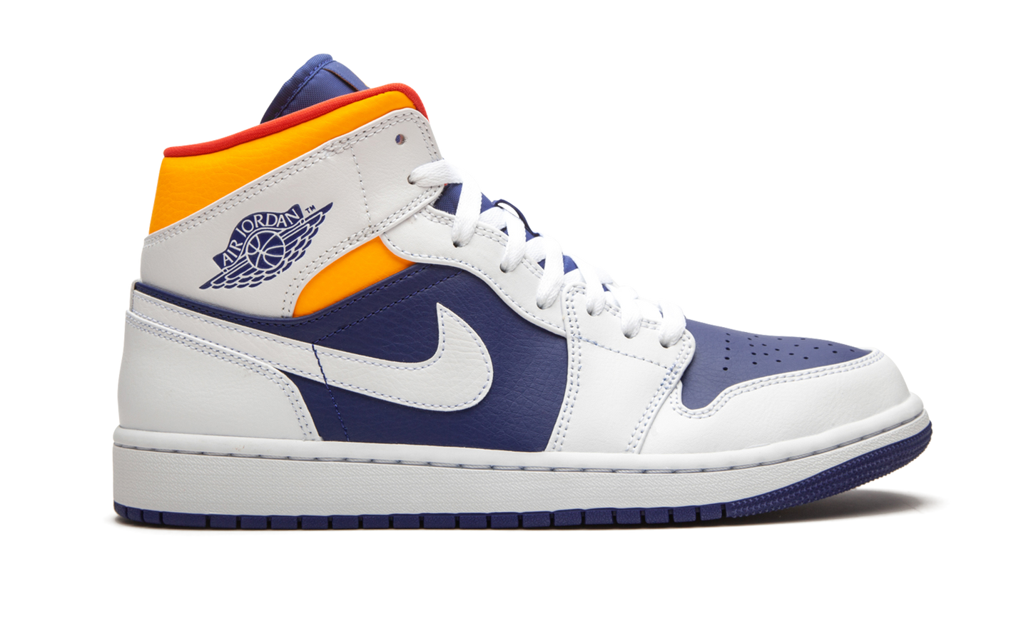 Air Jordan 1 Mid "Royal Blue / Laser Orange" 554724 131