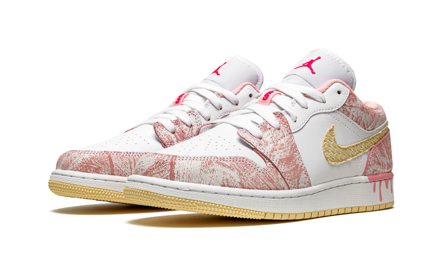 Air Jordan 1 Low SE GS "Paint Drip" CW7104 601