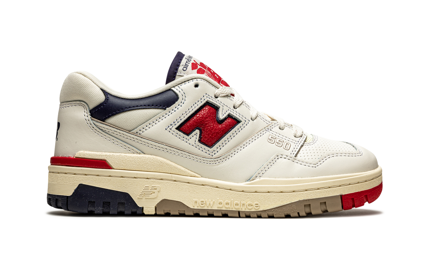 550 "Aime Leon Dore - White Navy Red" BB550A3