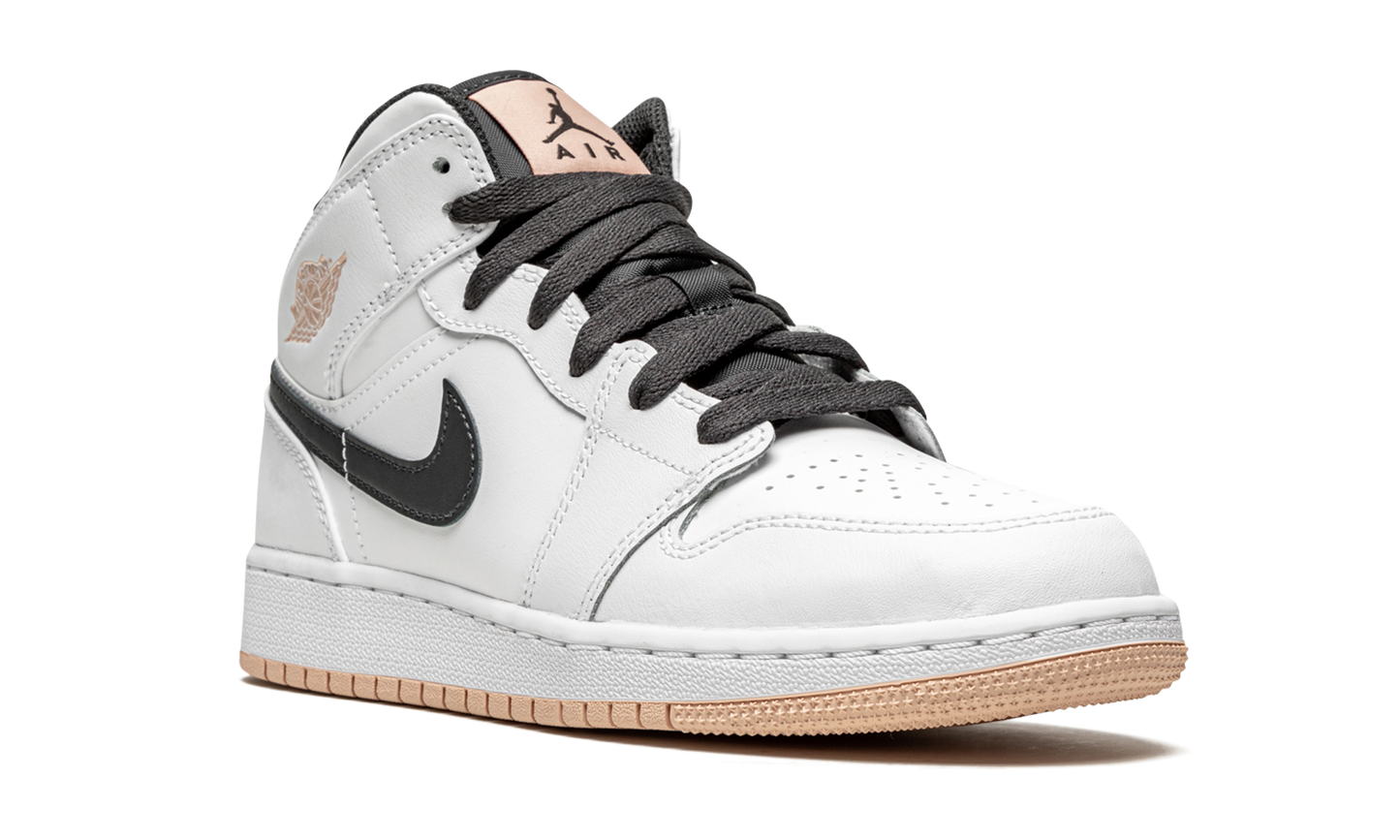 Air Jordan 1 Mid GS "White / Arctic Orange" 554725 180