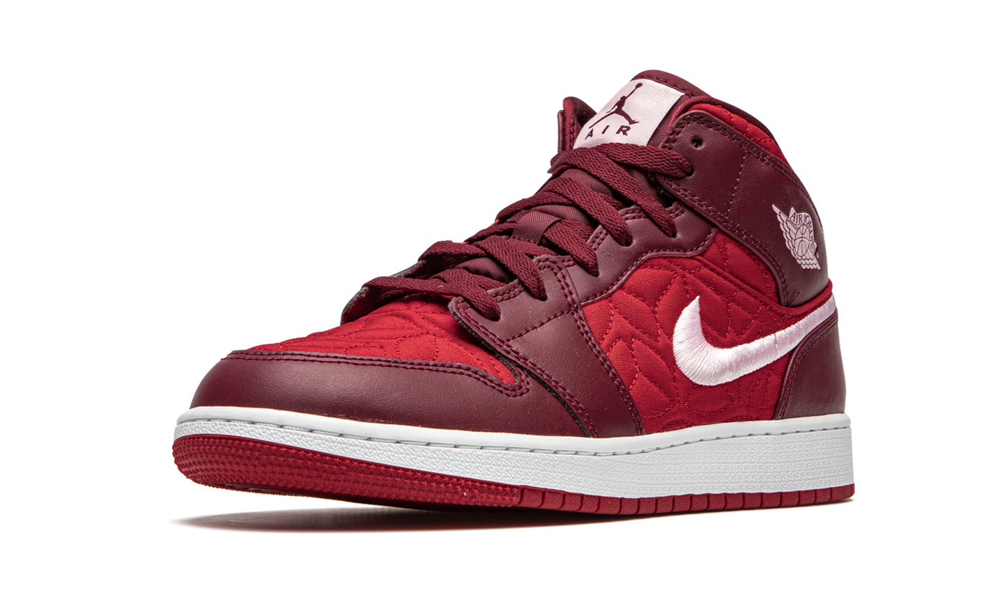 Air Jordan 1 Mid SE GS "Red Quilt" AV5174 600