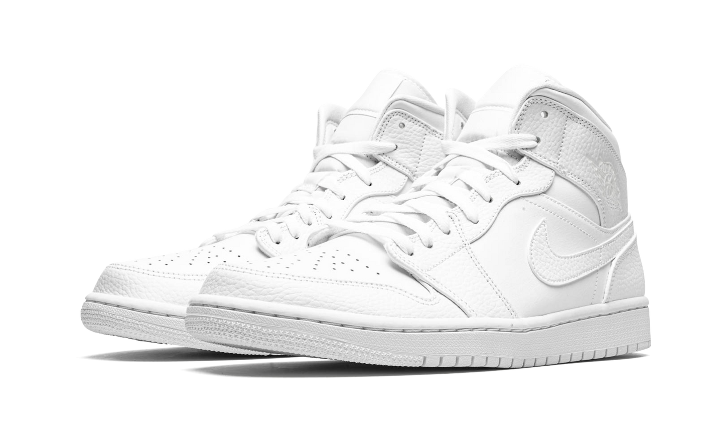 Air Jordan 1 Mid "Triple White" 554724 130