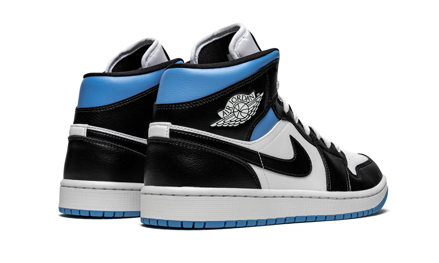 AIR JORDAN 1 MID WMNS "Black / White / University Blue" BQ6472 102