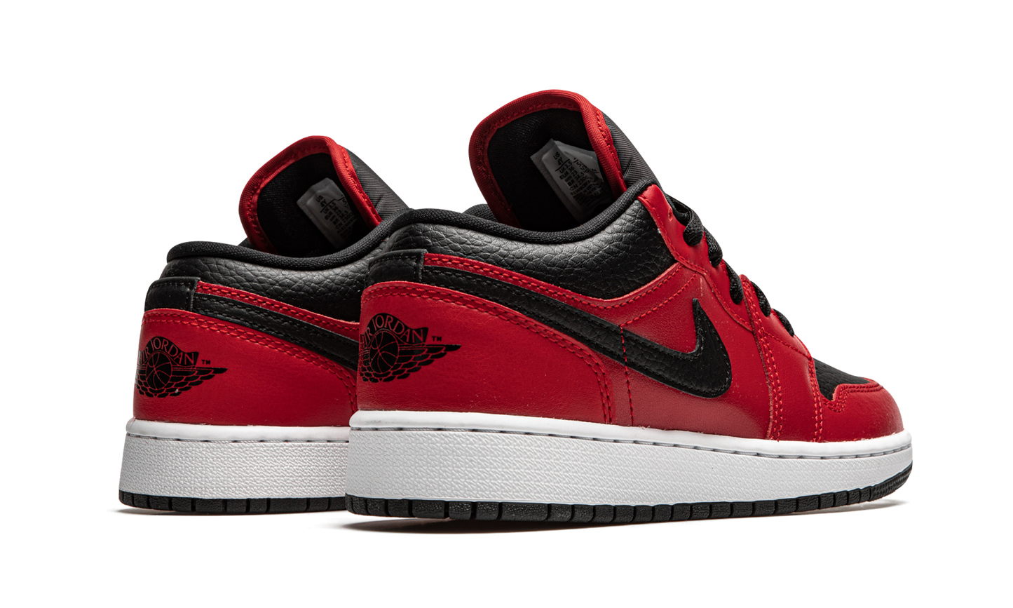 Air Jordan 1 Low GS "Black Pebbled" 553560 605