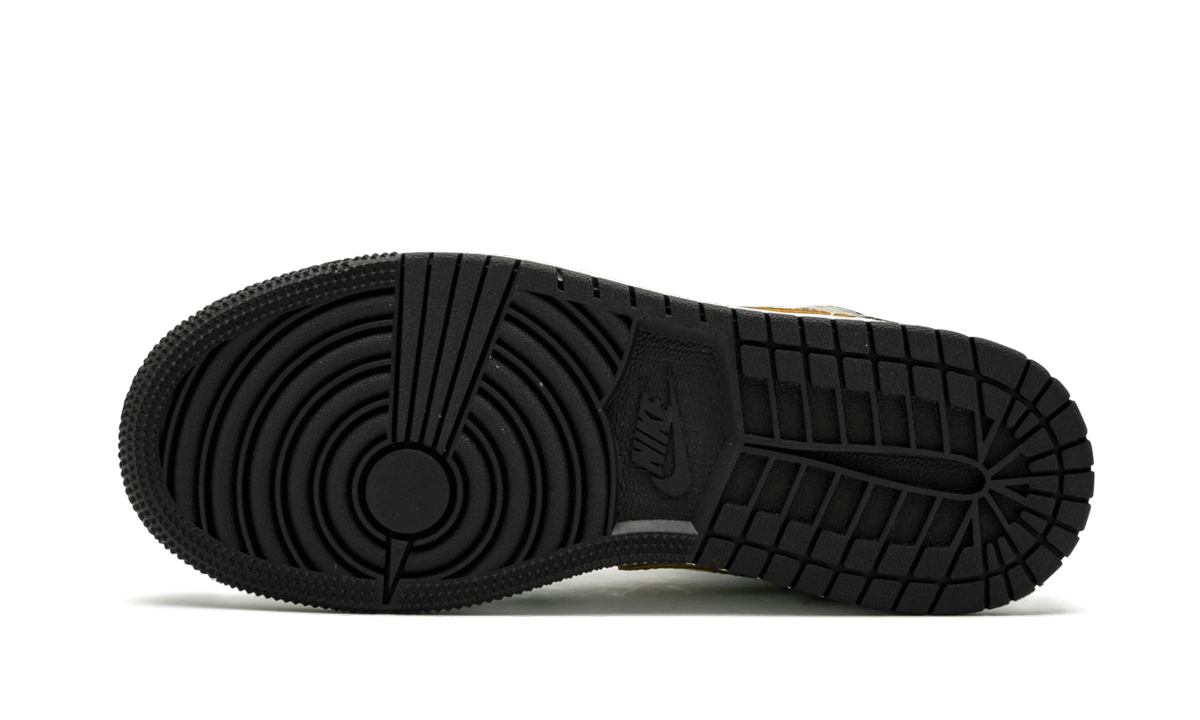 Air Jordan 1 Mid SE GS "Black Gold Patent Leather" BQ6931 007