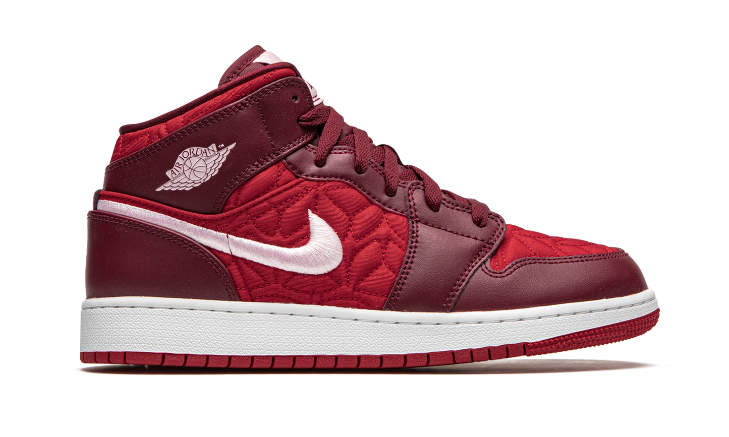 Air Jordan 1 Mid SE GS "Red Quilt" AV5174 600