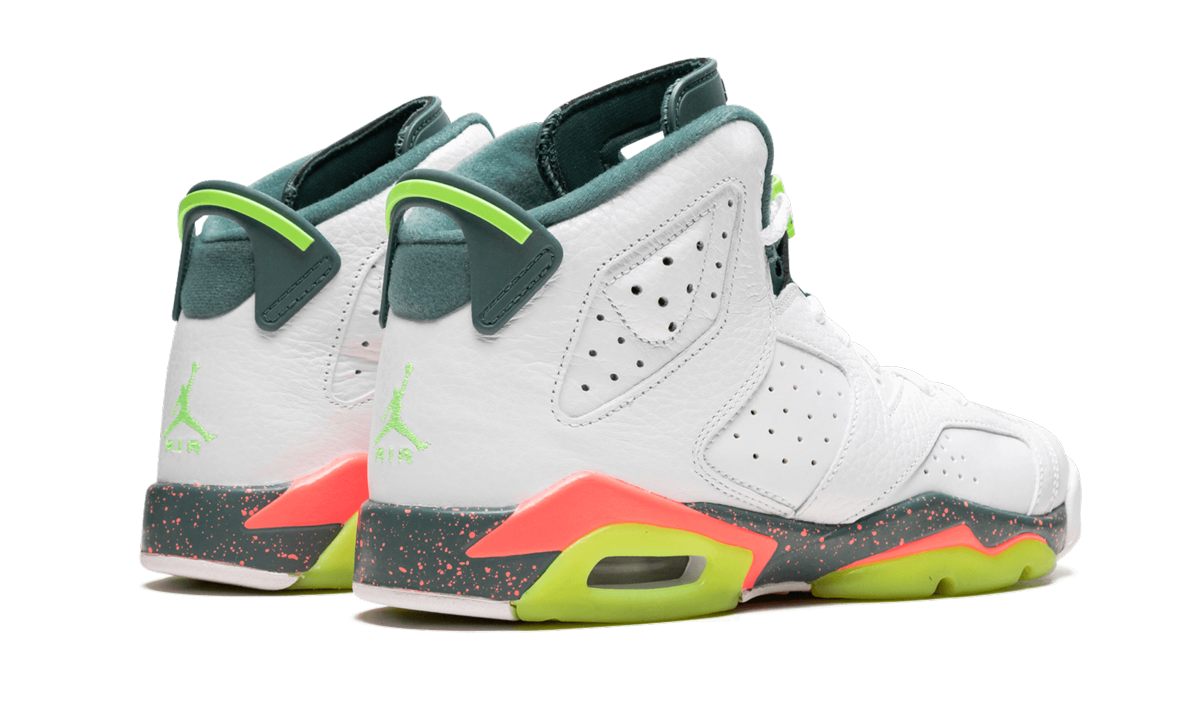 Air Jordan 6 Retro GS "Bright Mango/Ghost Green" 384665 114