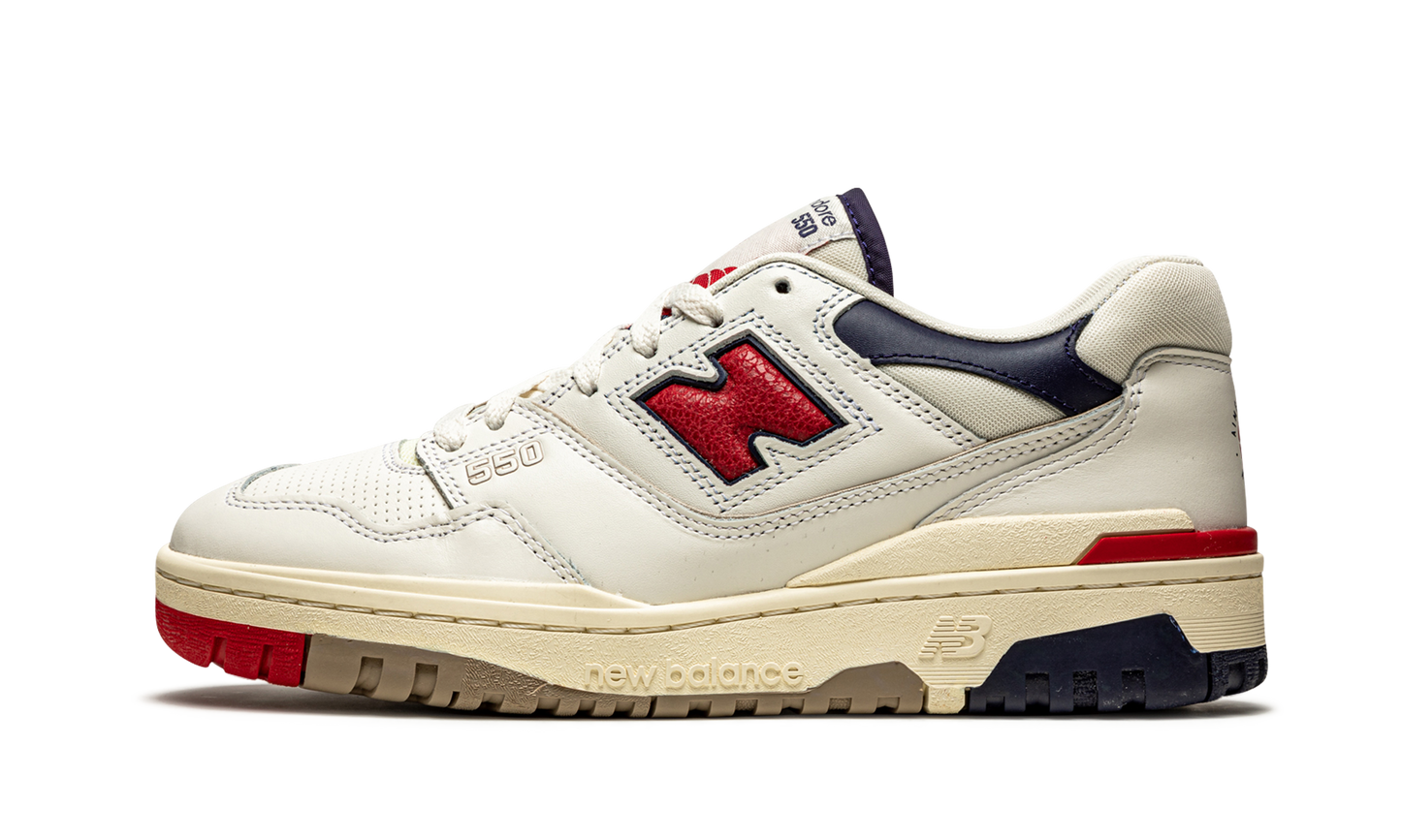 550 "Aime Leon Dore - White Navy Red" BB550A3