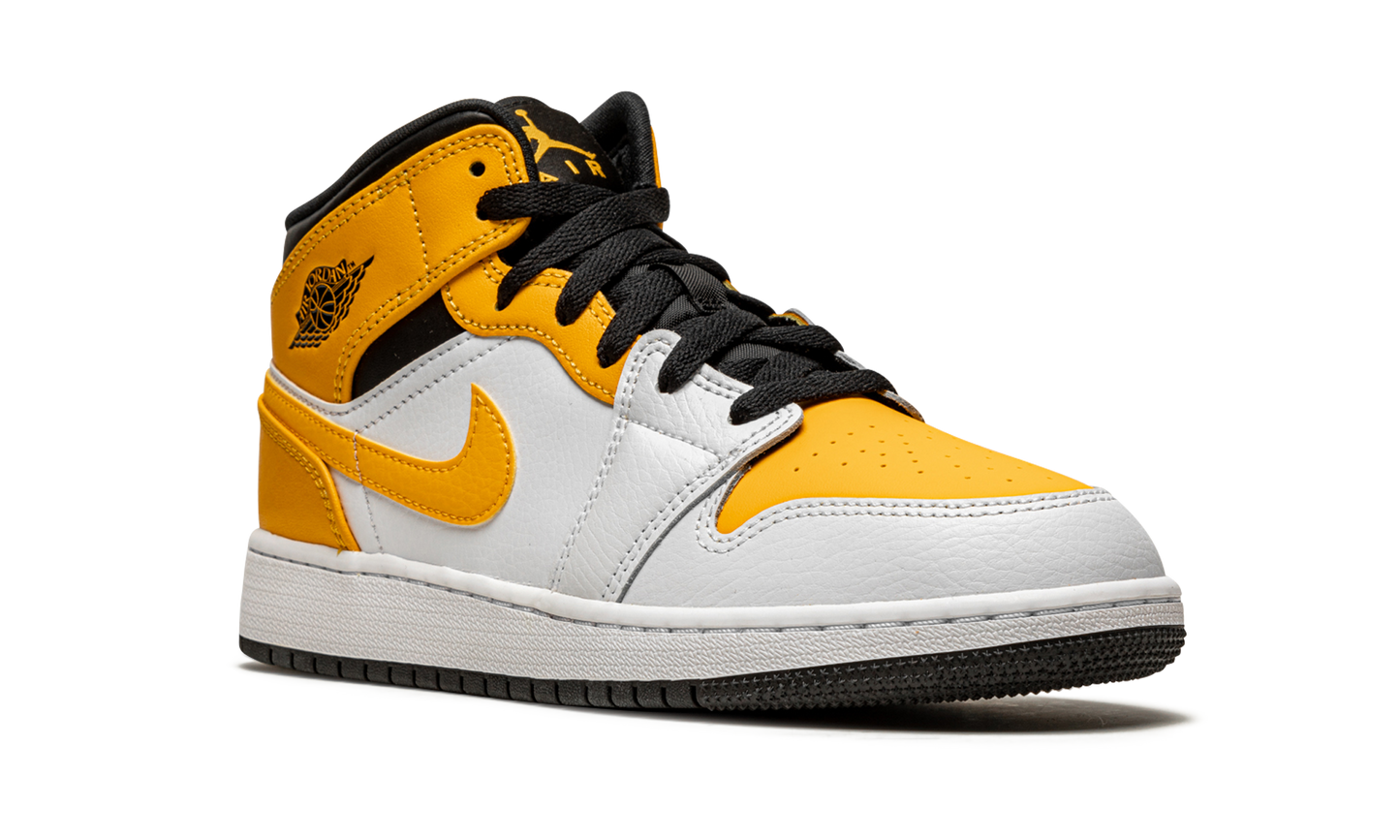 Jordan 1 Mid GS "White / University Gold" 554725 170