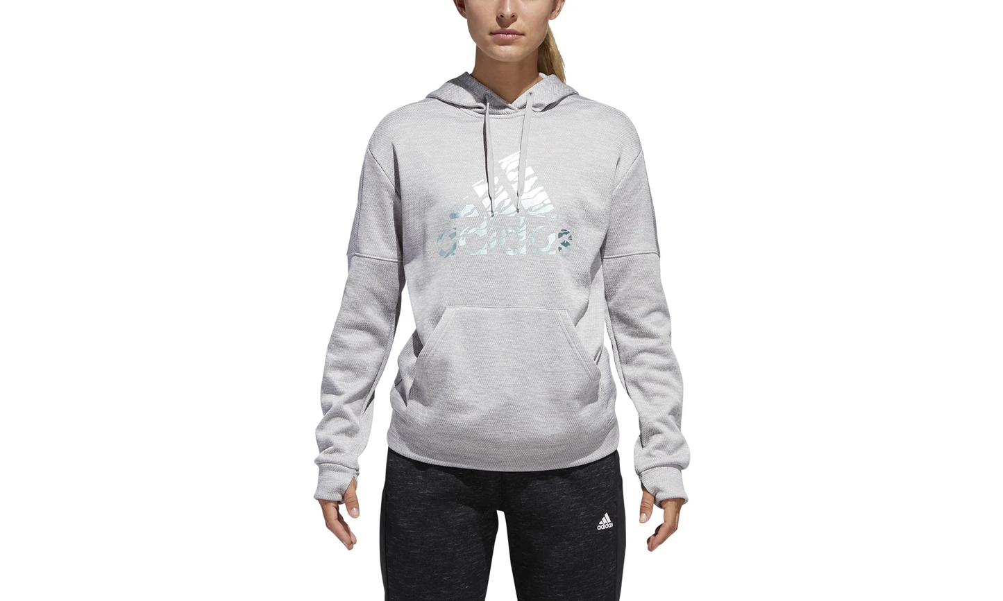 Athletics Badge Of Sport Camo Print Hoodie "Grey" CX5128