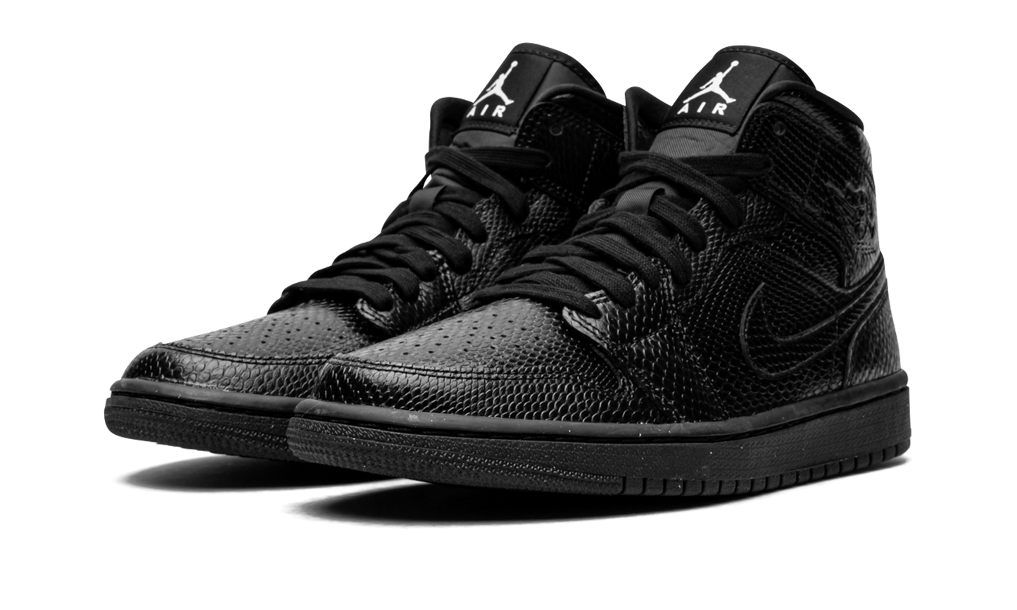 AIR JORDAN 1 MID WMNS "Black Snakeskin" BQ6472 010