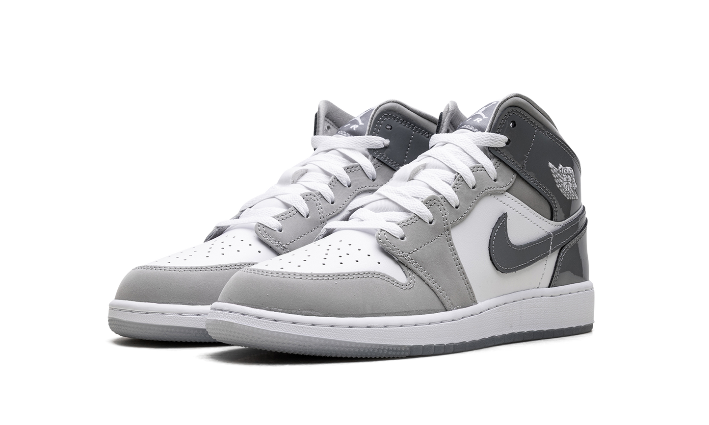Jordan 1 Mid GS "White Medium Cool Grey" HF3193 100