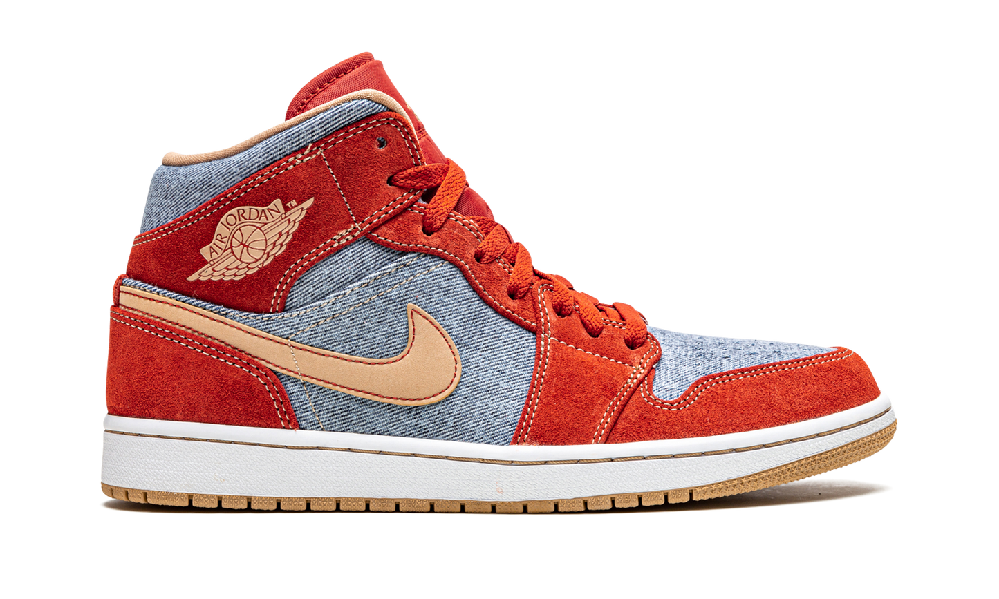 Air Jordan 1 Mid SE "Denim Red Suede" DM4352 600