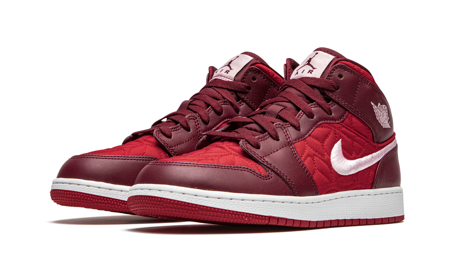 Air Jordan 1 Mid SE GS "Red Quilt" AV5174 600