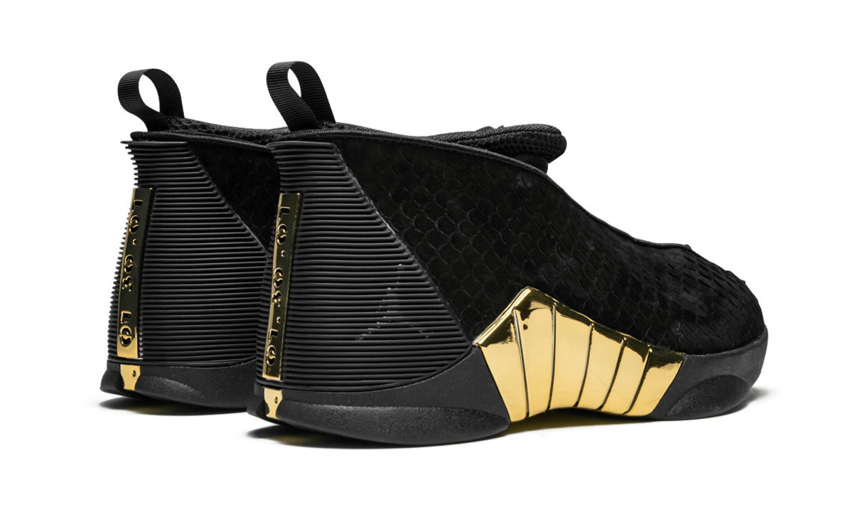 Air Jordan 15 Retro DB GS "BLACK WHITE - METALLIC GOLD"