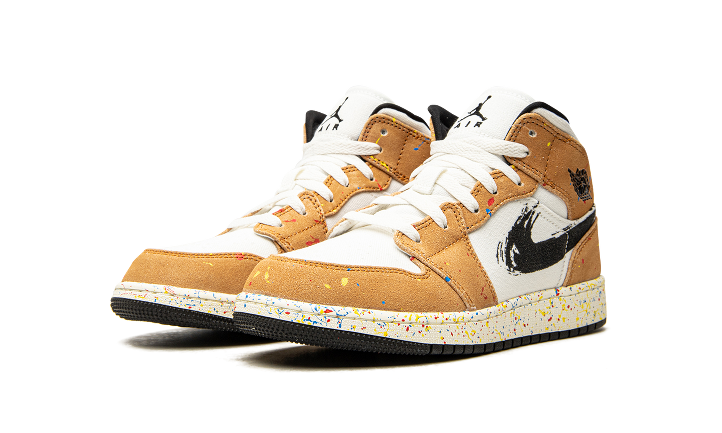 Air Jordan 1 Mid SE GS "Brushstroke" DA8006 100