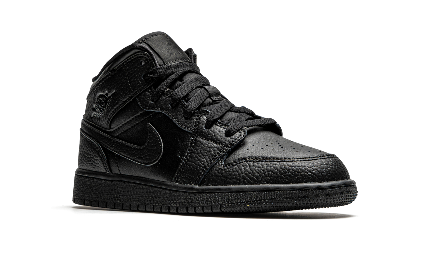 Air Jordan 1 Mid GS "Triple Black" 554725 091