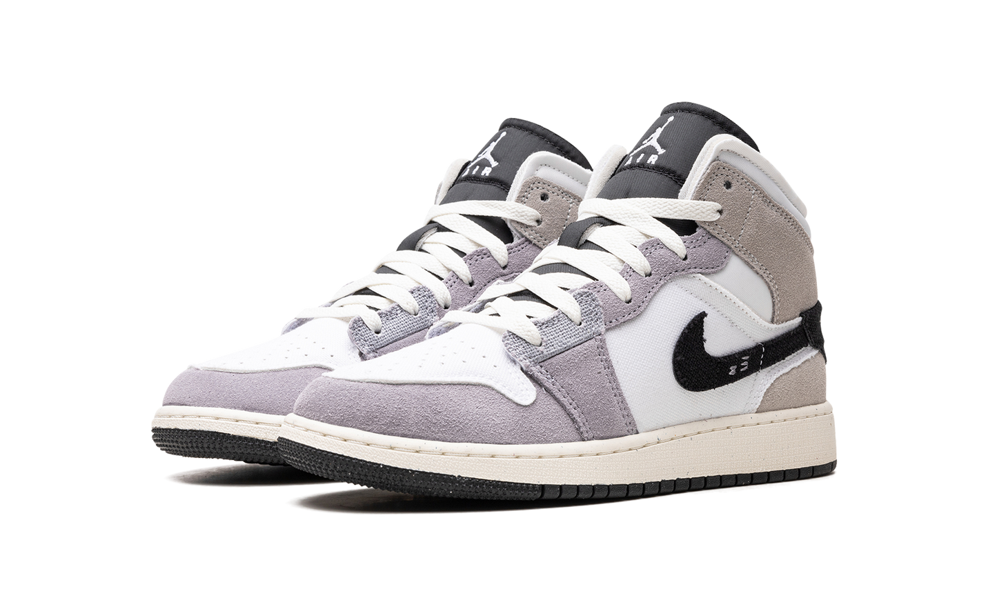 Air Jordan 1 Mid SE Craft GS "Cement Grey" FD9091 002