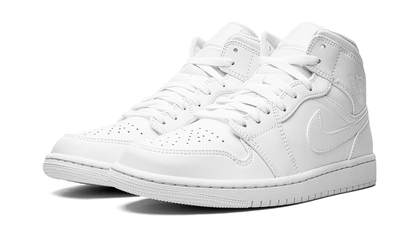 Air Jordan 1 Mid "Triple White" 554724 136
