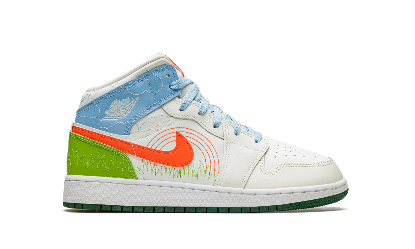 Air Jordan 1 MID SE GS "Stitch" DX2462 100