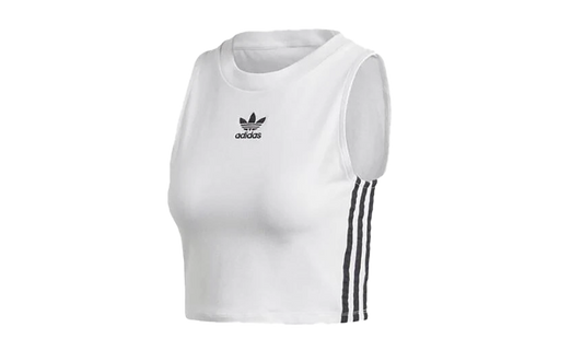 Trefoil Athletic Casual Crop Top "White / Black" DH3163
